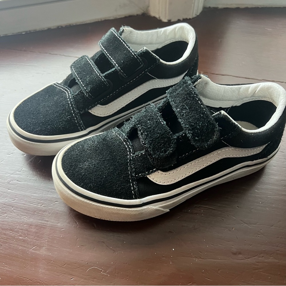 Kids Vans Old Skool V Velcro 12.5 Black